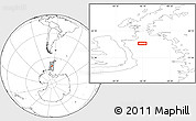 Blank Location Map of the area around 69° 44' 9" S, 66° 13' 29" W