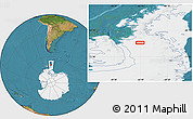 Satellite Location Map of the area around 69° 44' 9" S, 66° 13' 29" W