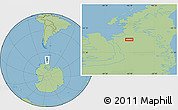 Savanna Style Location Map of the area around 69° 44' 9" S, 66° 13' 29" W