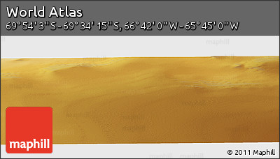 Physical Panoramic Map of the Area around 69° 44' 9" S, 66° 13' 29" W