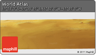 Physical Panoramic Map of the Area around 69° 44' 9" S, 66° 13' 29" W
