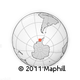 Outline Map of the Area around 69° 44' 9" S, 78° 7' 30" W, rectangular outline