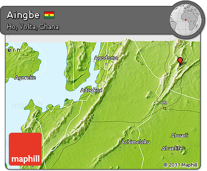 Physical 3D Map of Aingbe