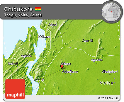 Physical 3D Map of Chibukofe