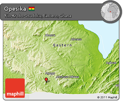 Physical 3D Map of Opesika