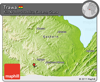 Physical 3D Map of Trawa