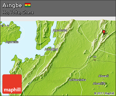 Physical 3D Map of Aingbe