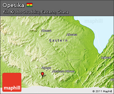 Physical 3D Map of Opesika