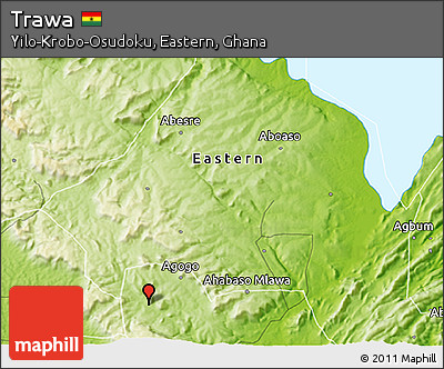 Physical 3D Map of Trawa