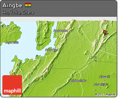 Physical 3D Map of Aingbe