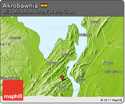 Physical 3D Map of Akrobawnia