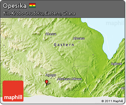 Physical 3D Map of Opesika
