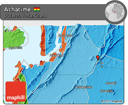 Political 3D Map of Achatime