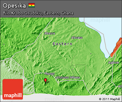 Political 3D Map of Opesika