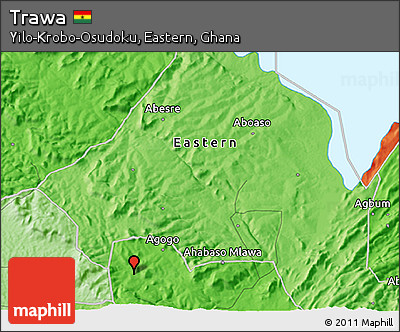 Political 3D Map of Trawa