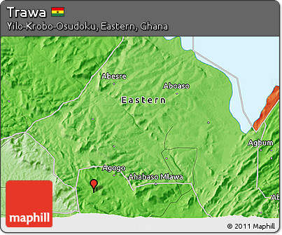 Political 3D Map of Trawa