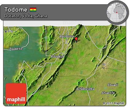 Satellite 3D Map of Todome
