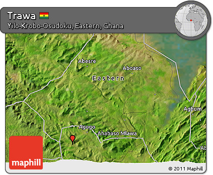 Satellite 3D Map of Trawa