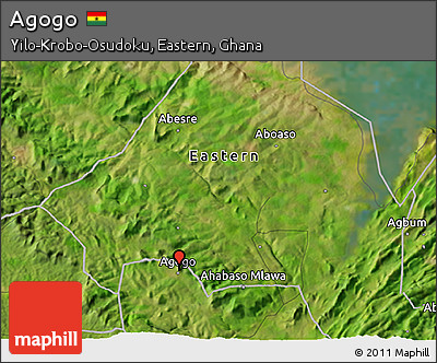 Satellite 3D Map of Agogo