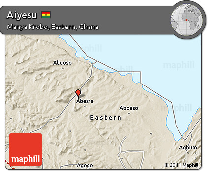 Shaded Relief 3D Map of Aiyesu