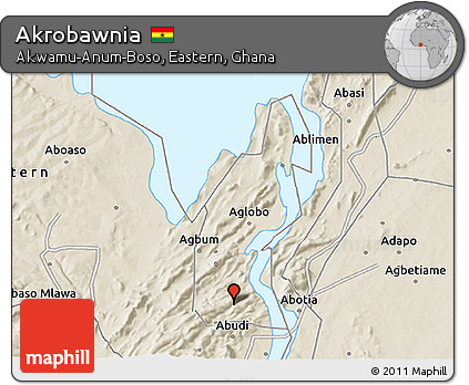 Shaded Relief 3D Map of Akrobawnia