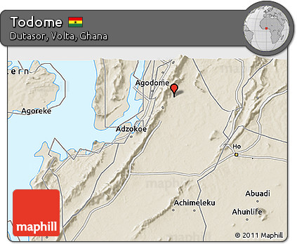 Shaded Relief 3D Map of Todome