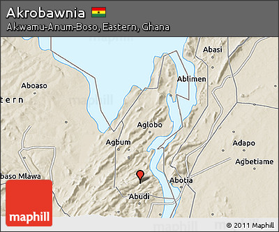 Shaded Relief 3D Map of Akrobawnia