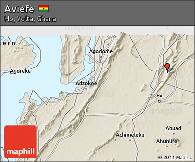 Shaded Relief 3D Map of Aviefe