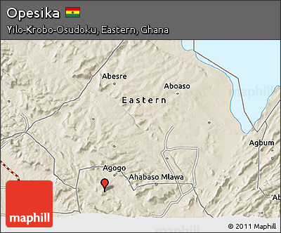Shaded Relief 3D Map of Opesika