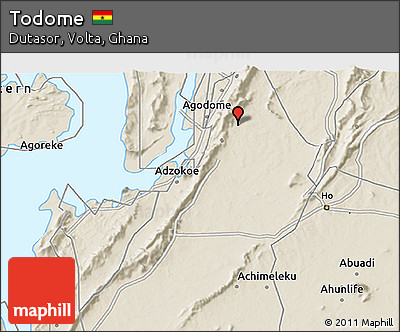 Shaded Relief 3D Map of Todome