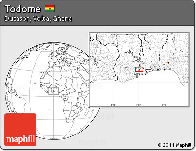 Blank Location Map of Todome