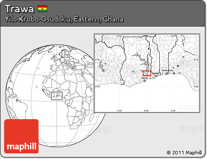 Blank Location Map of Trawa