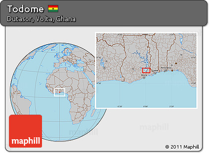 Gray Location Map of Todome