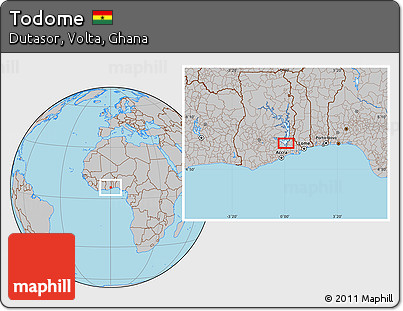 Gray Location Map of Todome