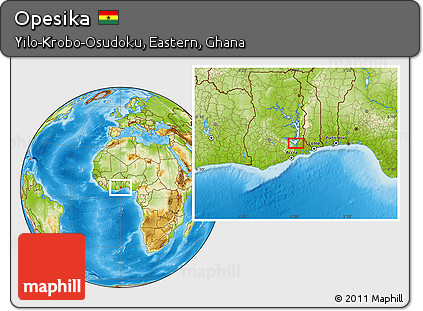 Physical Location Map of Opesika