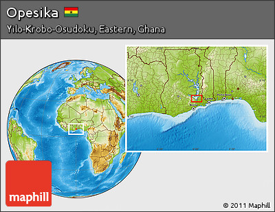 Physical Location Map of Opesika
