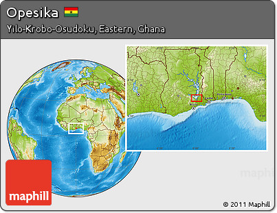 Physical Location Map of Opesika