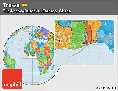 Political Location Map of Trawa