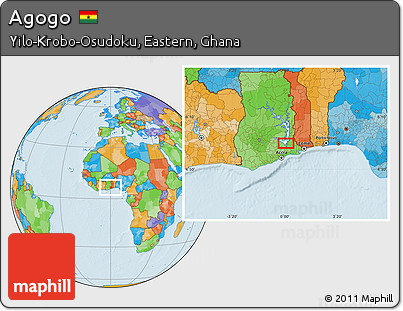 Political Location Map of Agogo