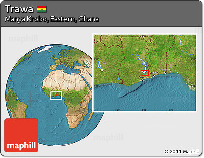 Satellite Location Map of Trawa