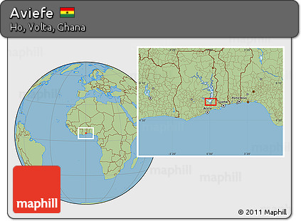 Savanna Style Location Map of Aviefe