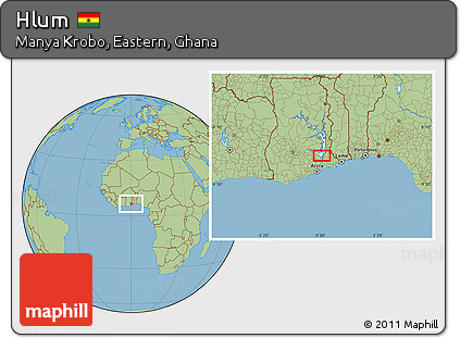 Savanna Style Location Map of Hlum