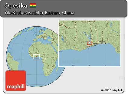 Savanna Style Location Map of Opesika
