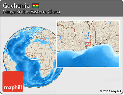 Shaded Relief Location Map of Gochunia