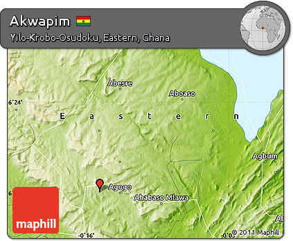 Physical Map of Akwapim
