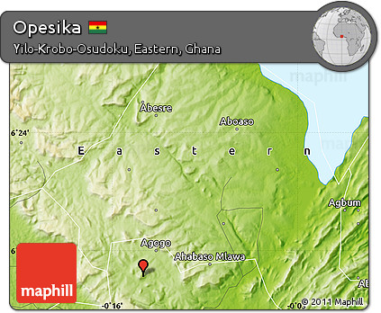 Physical Map of Opesika