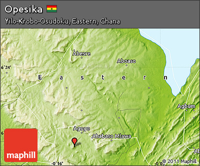 Physical Map of Opesika