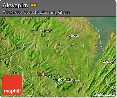 Satellite Map of Akwapim