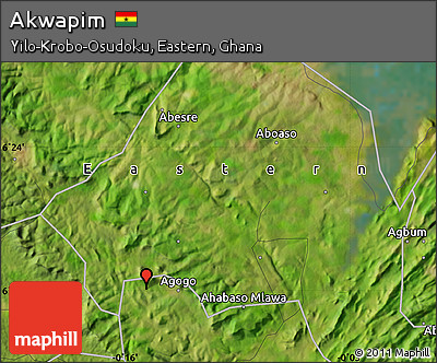 Satellite Map of Akwapim
