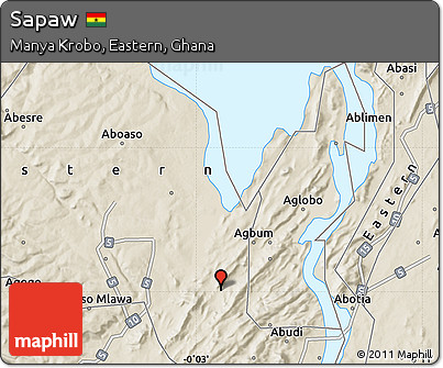 Shaded Relief Map of Sapaw